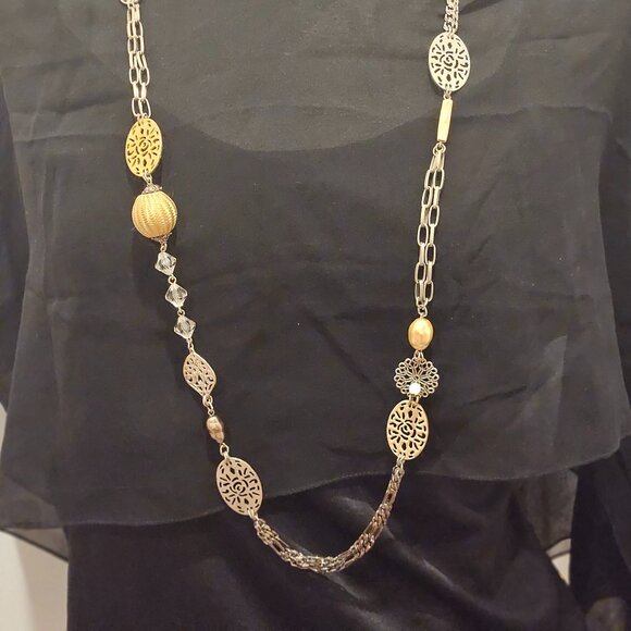 NECKLACE WITH VARIOUS BEADS BY CHICO'S - Picture 2 of 11